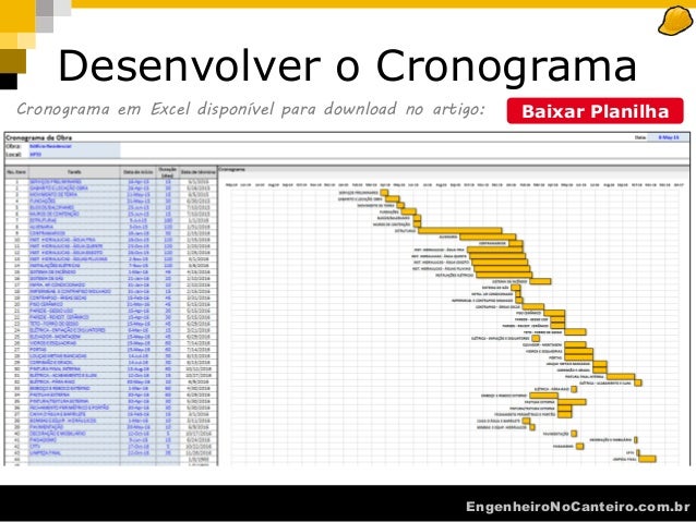 cronograma de obras em 4 passos cronograma excel