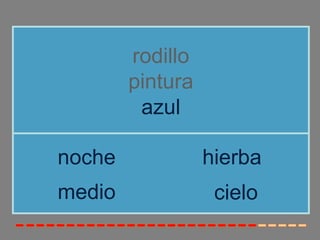 rodillo 
pintura 
azul 
noche hierba 
medio 
cielo 
 