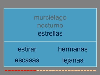 murciélago
nocturno
estrellas
escasas
estirar hermanas
lejanas
 