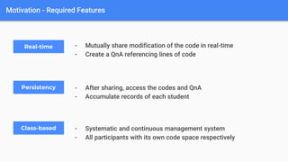 Real-time Code Sharing Service for one-to-many coding classes | PPTX