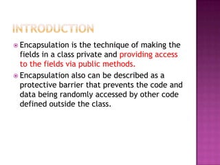 Encapsulation | PPT