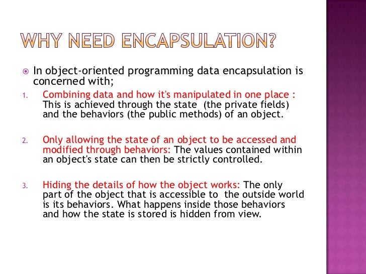 data encapsulation