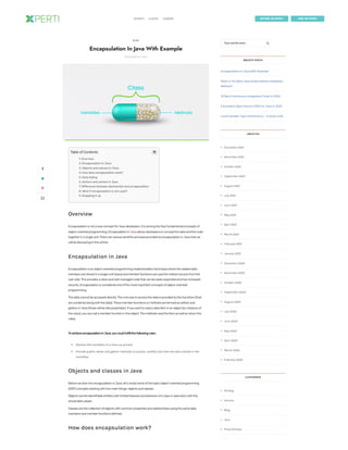 Encapsulation In Java With Example | PDF
