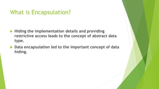 Encapsulation C++ | PPTX