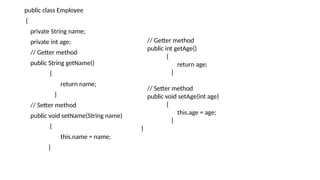 Java Setname Methode Understanding Encapsulation and Static Keyword in Java Programming | PPTX