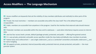 Comprehensive Guide to Encapsulation in Object-Oriented Programming | PPTX