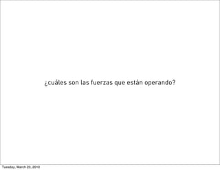 ¿cuáles son las fuerzas que están operando?




Tuesday, March 23, 2010
 