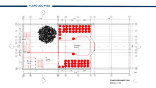PLANO 2DO PISO
Norte
ABAJO
B B
C C
D D
E E
F F
G G
2
4
4
5
5
87
87 1
1
A
A'
A
A'
I'
I I'
I
7.66
6.41
6.94
1.47 2.44 2.50
2.3
6
0.63
0.56
8.82
1.39
0.56
0.63
1.13
1.23
1
1
H H
6
6
9
9
8.82
12
Invernadero
38.30 m²
13
Terraza
13.46 m²
15
lavanderia
4.63 m²
-
-
-
3
3
11
0
11
0
1.47 2.44 2.50
21.00
PLANTA SEGUNDO PISO
ESCALA 1:100
2
ABAJO
 