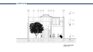 B
B
D C
D C
E
E
F
F
G
G
A A'
A A'
I' I
I’ I
H
H
-0.27
0.00
3.00
3.27
6.05
CORTE LONGITUDINAL
ESCALA 1:100
CORTE B-B’
 