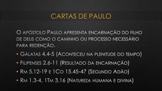 CARTAS DE PAULO
•
•
•
•