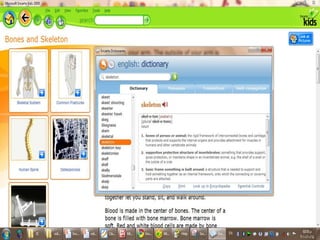 Technical Features:1. provides encyclopedia articles, photos and illustrations, videos and animations, audio, maps, visual tours and Web links2. bright colors, large type sizes 3. loads of multimedia4. easy to navigate, and uses language suitable for young readers. 5. anticipates children's misspellings in helping to guide them to the desired content6. games are fun and informative
