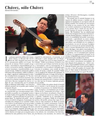 CHÁVEZ COMUNICADOR