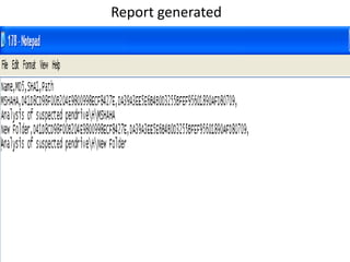 Report generated
 