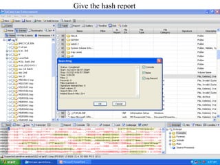 Give the hash report
 