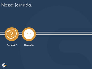 Nossa jornada:
Por quê? Simpatia
 