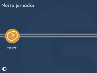 Nossa jornada:
Por quê?
 