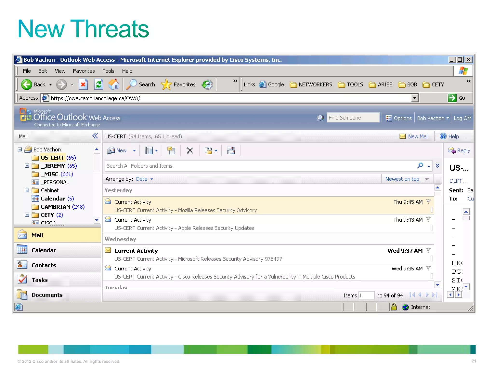 © 2012 Cisco and/or its affiliates. All rights reserved.

21

 