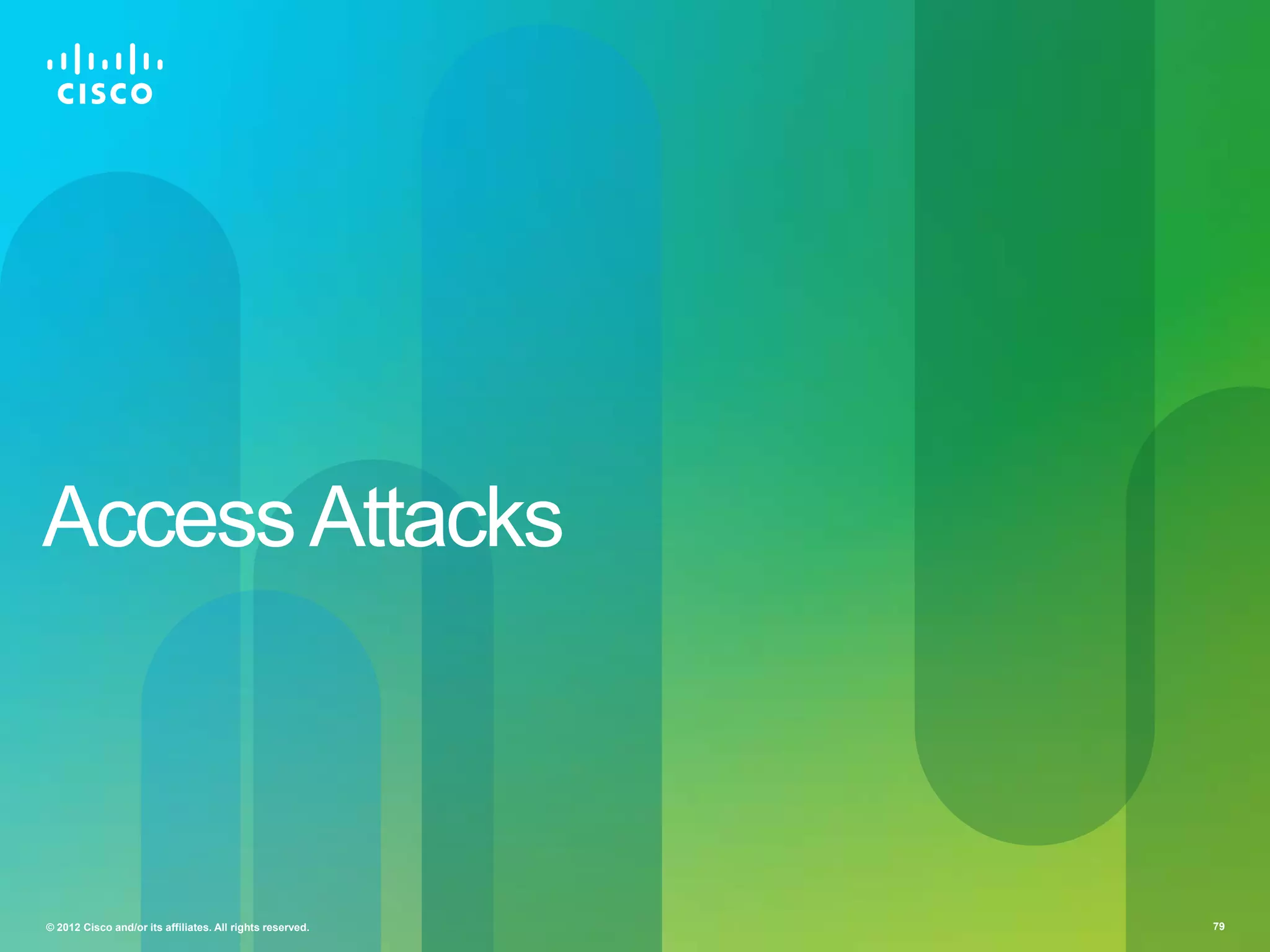 Access Attacks

© 2012 Cisco and/or its affiliates. All rights reserved.

79

 