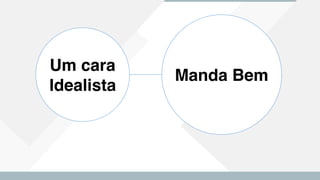 Um cara
Idealista
Manda Bem
 