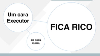 Um cara
Executor
FICA RICO
de boas
ideias
 