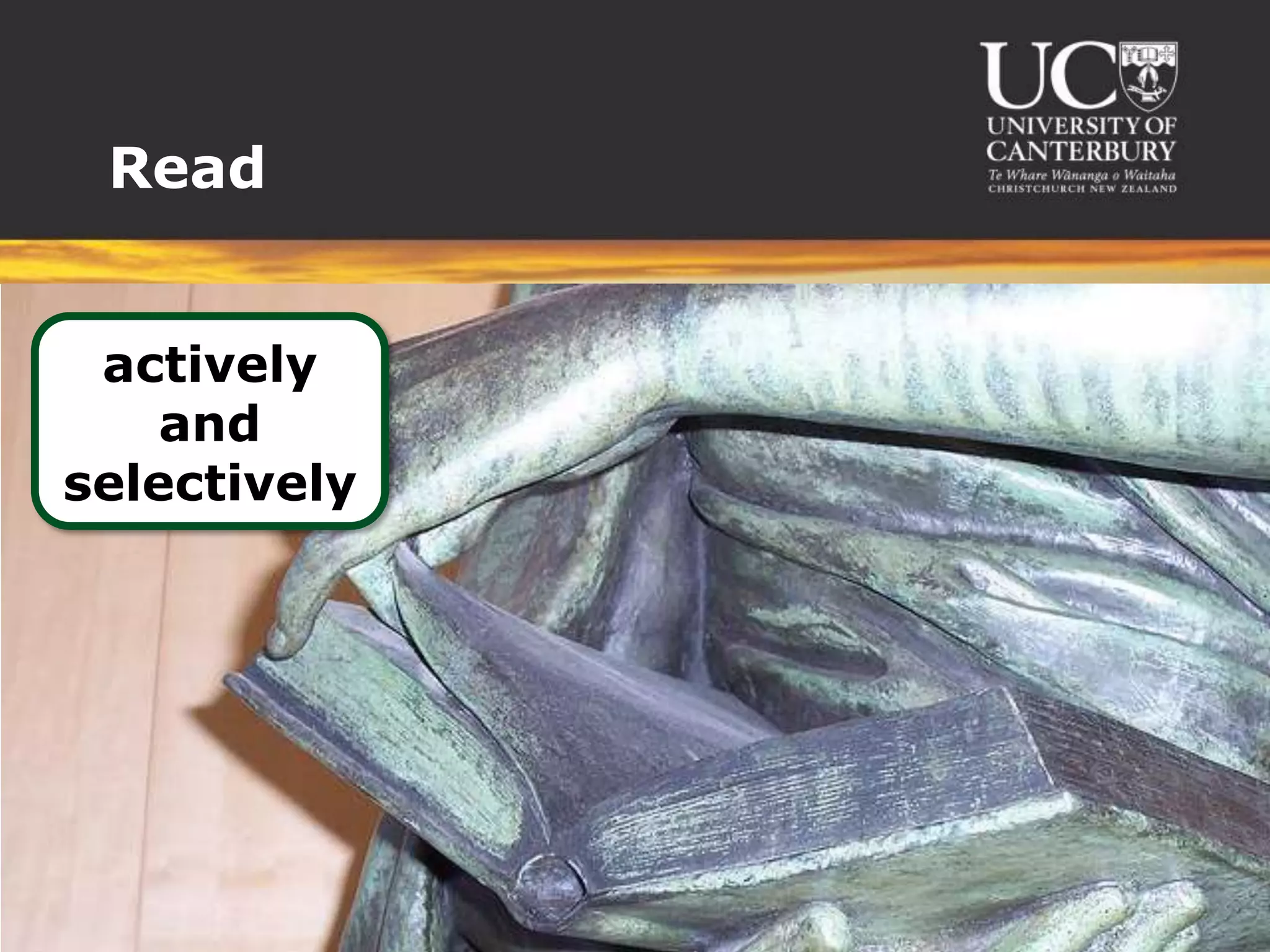 Read


 actively
    and
selectively
 