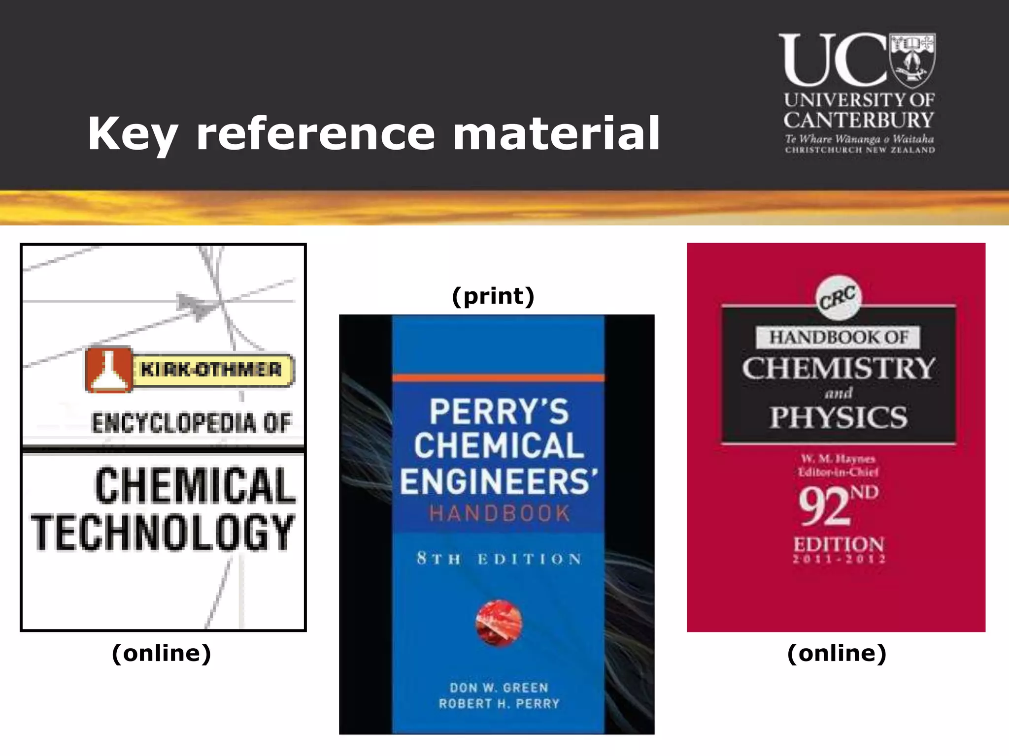 Key reference material


             (print)




(online)                 (online)
 