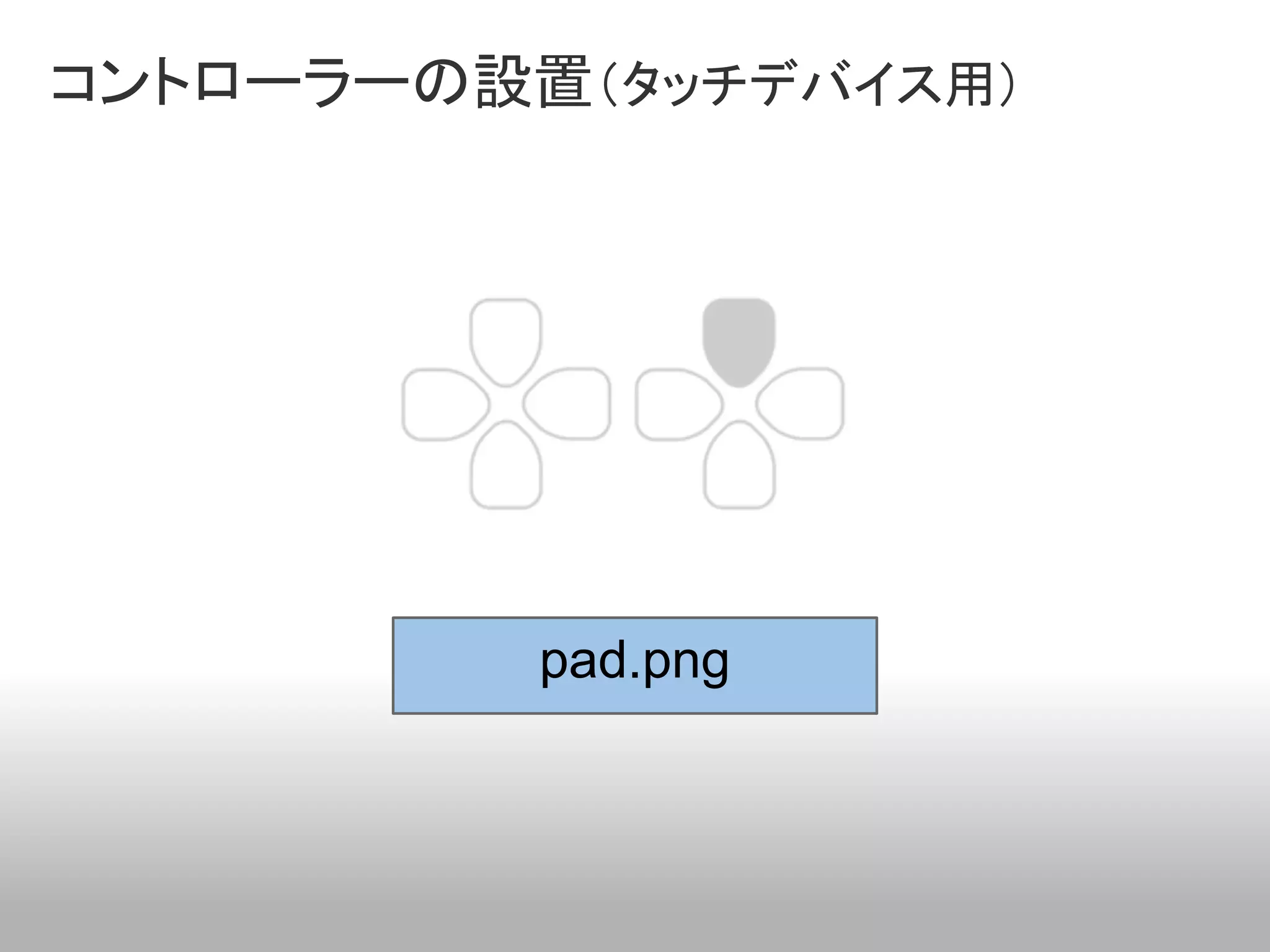 コントローラーの設置（タッチデバイス用）




          pad.png
 