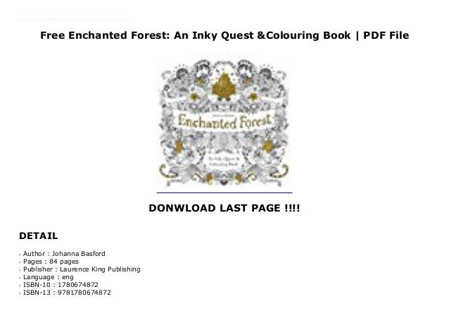 Download Free Enchanted Forest An Inky Quest Colouring Book Pdf File