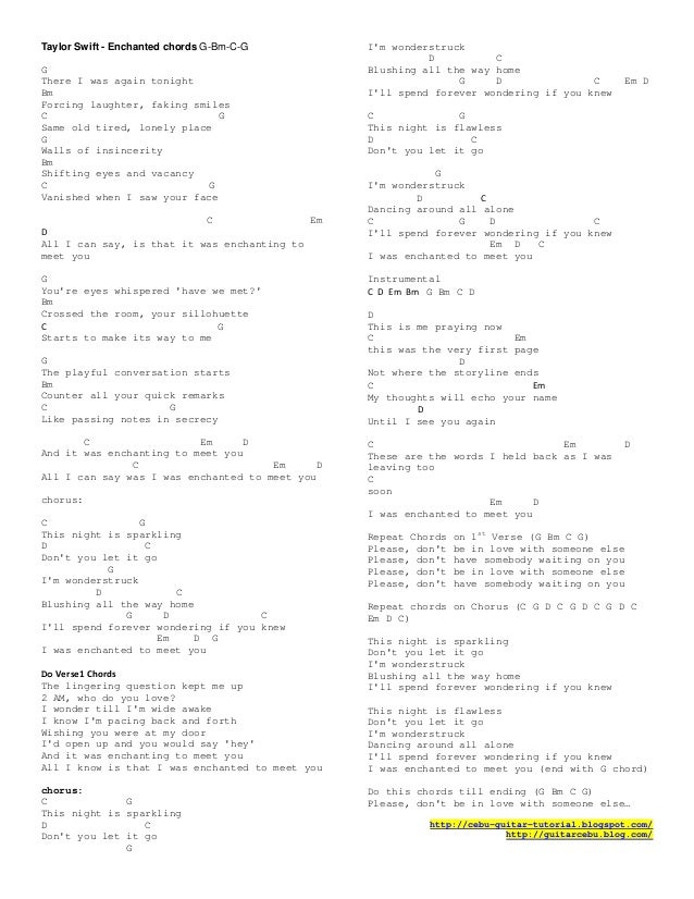 lyrics of enchanted by taylor swift with chords enchanted guitar chords standard guitar tuning lyrics of enchanted by taylor swift with chords enchanted guitar chords standard guitar tuning