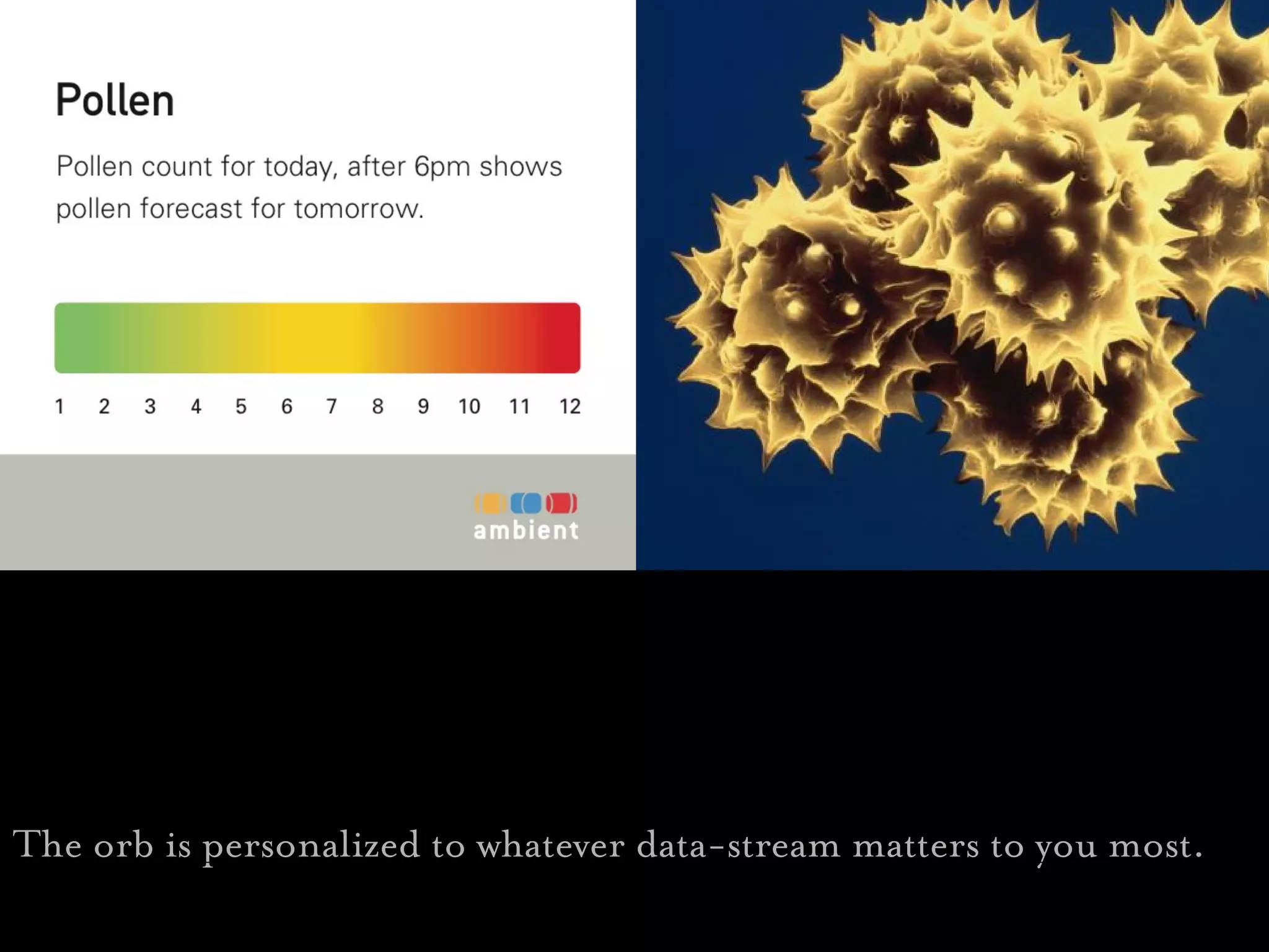 Fishing




The orb is personalized to whatever data-stream matters to you most.
 