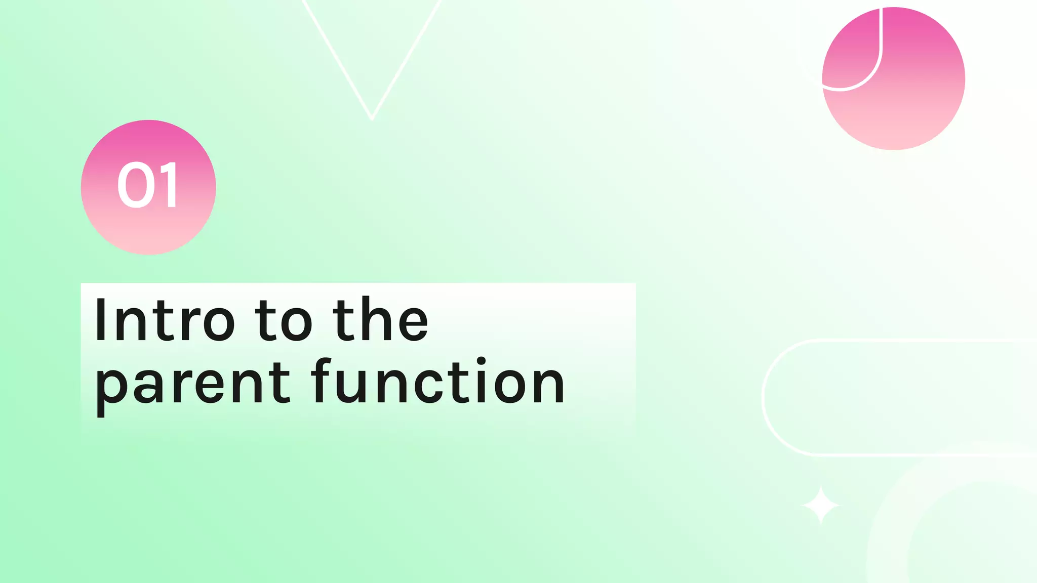 01
Intro to the
parent function
 