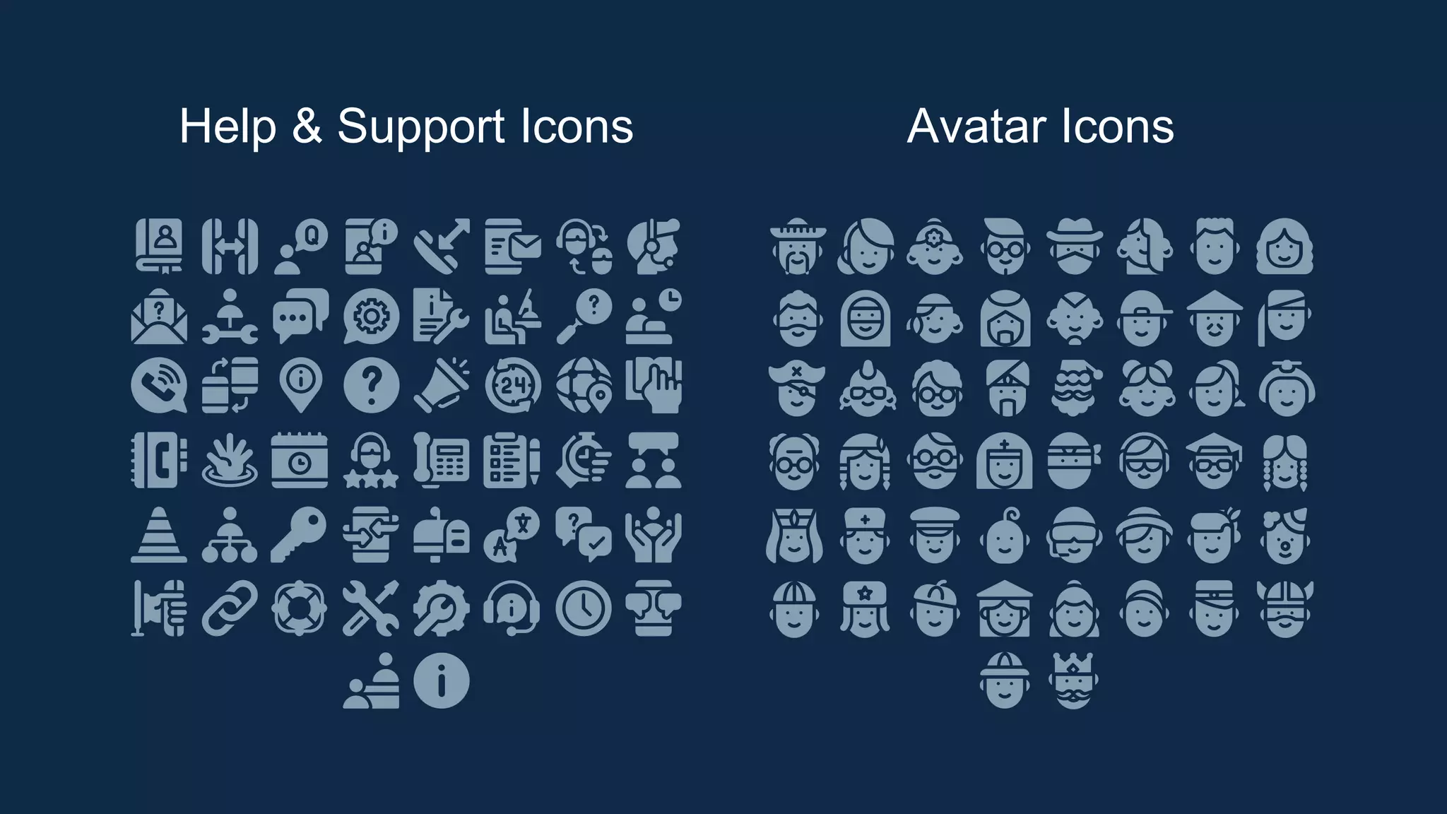 Help & Support Icons Avatar Icons
 