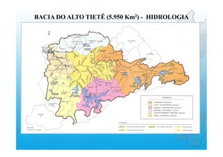 BACIA DO ALTO TIETÊ (5.950 Km2) - HIDROLOGIA
 