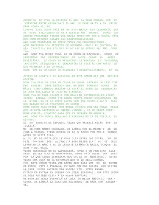 ORUNMILA LE VIRA LA ESPALDA AL AWO. LA GRAN SOMBRA QUE SE
INTERPONE ENTRE ORUNMILA Y EL AWO. SE DEBE SALIR A LA CALLE
PARA COGER EL IRE.
CUANDO ESTE ODDUN SALE EN UN ITUTO MARCA: ESA CEREMONIA QUE
SE ESTA EFECTUANDO SE VA A REPETIR MUY PRONTO. TODOS LOS
AWOSES PRESENTES TIENEN QUE DARLE AKUKO FUN FUN A ODDUN, PARA
QUE COMO MAYORES SALVEN SUS RESPONSABILIDADES.
AWO OGBE TUANILARA NO PUEDE VIVIR CON PREOCUPACIONES.
AQUI NACIERON LOS SECRETOS DE AZONWANO. NACIO EL DOMINGO, EL
DIA INDECISO, POR ESO ESE ES EL DIA DE SUERTE DE AWO OGBE
TUA.
AWO OGBE TUA MUERE SOLO. ES UN ODDUN DE RECURVAS, DONDE SE
PRESENTAN LAS OPORTUNIDADES DE HACER COSAS YA         ANTES
REALIZADAS. ES ODDUN DE REVANCHAS. LA PERSONA ES VIOLENTA,
IMPULSIVA, DESOVEDIENTE, TEMERARIA; LE DICE AL CONTRARIO LO
QUE VA HACER Y SE LO HACE.
OGBE TUA ES UN ODDUN DE RIQUEZAS Y DESENVOLVIMIENTO. ES EL

JOYERO DE OLOFIN Y SU ADIVINO. EN ESTE ODDUN HAY QUE RECIBIR
OLOFIN.
OGBE TUA DEBE DE USAR UN COLAR DE OSHUN. LAVARSE LA LERI CON
EWE ASHIBA. DEBE RECIBIR OBA. NO DEBE PONERSE GORRA       DE
NADIE COMO TAMPOCO PRESTAR LA SUYA. EL GORRO DE CEREMONIAS
DE OGBE TUA LLEVA 16 JUJU DE AIKORDIE.
OGBE TUA NO DEBE DISCUTIR CON NADIE NI INTERVENIR EN DISCU-
SIONES AJENAS, PUEDE SIN DARSE CUENTA VERSE INVOLUCRADO EN
LA MISMA. NO SE LE PUEDE HACER DAÑO POR GUSTO A NADIE PARA
QUE ELEGBA NO LE TRASTORNE SU SUERTE.
ESTE ODDUN PARA OBINI: QUE TENGA CUIDADO CON LAS COSAS MALAS
QUE LE ESTA HACIENDO AL MARIDO (ENGAÑO), SI NO DESEA CONTI-
NUAR CON EL, DIGASELO PARA QUE SE SEPAREN EN ARMONIA.
AWO OGBE TUA NUNCA SERA NADIE MIENTRAS NO LE DE JUTIA A SU
ELEGBA.
SI SU PADRINO ES DIFUNTO, TIENE QUE HACERLE MISAS POR LA
IGLESIA.
NO SE COME MAMEY COLORADO. SE LIMPIA CON EL MISMO Y SE LE
PONE A SHANGO. TIENE GUERRA SE LE DA AKUKO FUN FUN A SHANGO
ANTES DE SIETE DIAS.
A UD. NO LE GUSTA QUE LE VEAN O LE SEPAN LAS COSAS. NO SE
DEJE DOMINAR POR LA FAMILIA PERO RESPETELA. NO SE DEJE
LEVANTAR LA MANO Y NO LE LEVANTE LA MANO A NADIE, PORQUE EL
SUBE Y UD. BAJA.
TIENE DESRREGLO EN SU NATURALEZA. USTED O UN FAMILIAR ALLE-
GADO SE IRA PARA EL EXTRANJERO. USTED VA A DECIR UNA COSA
POR LA QUE GENTE EXPRESARA QUE UD. ES UN MENTIROSO. USTED
TIENE UNA COSA EN EL ESTOMAGO QUE NO LO DEJA DORMIR.
POR ESTE ODDUN TIENE QUE HACER EBBO PARA QUE NO LO BOTEN
DE DONDE VIVE O TRABAJA. CUIDADO CON UNA BOBITA QUE VISITA
LA CASA; PUEDE HACERLE UNA MALDAD Y UD. PUEDE PAGAR.
CUIADO EN ENTRAR EN GUERRA CON OTRAS PERSONAS. POR ESTE ODDUN
SE DEBE RECIBIR OZAIN A LA MAYOR BREVEDAD.
SE PROHIBE TENER PERRO EN LA CASA. SU MEJOR AMIGO LO TRAI-
CIONA. SE LIMPIA LA CASA CON AGUINALDO. SE BAÑA CON ASHIBA-
TA.
 