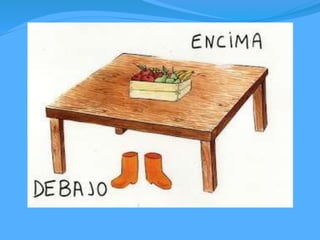 TEMA: NOCIONES ESPACIALES (encima - debajo)