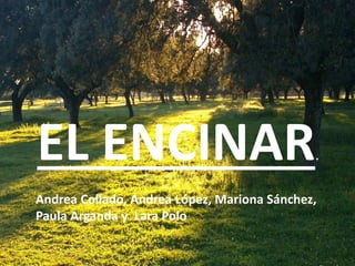 EL ENCINAR. 
Andrea Collado, Andrea López, Mariona Sánchez, 
Paula Arganda y Lara Polo 
 