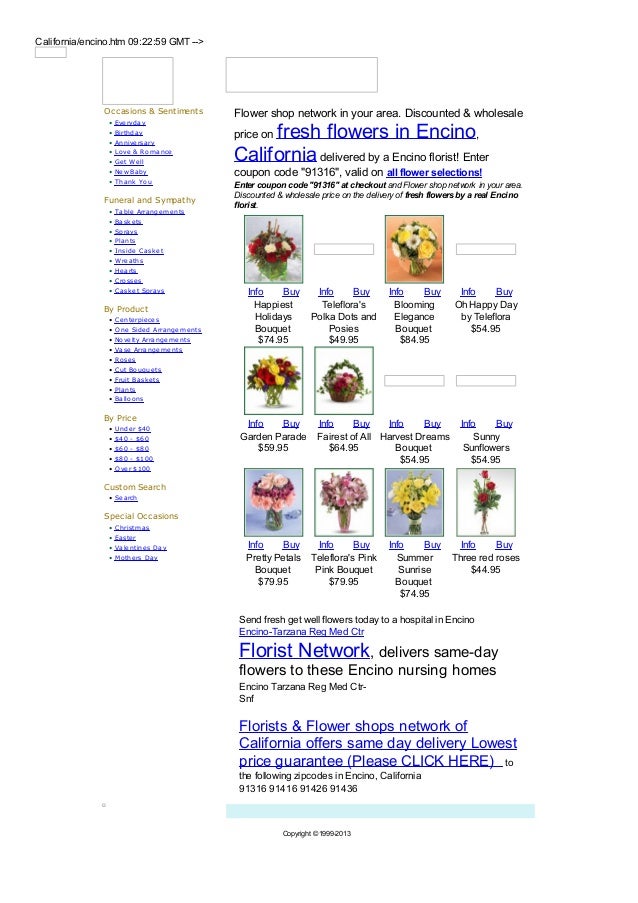 Encino flower shops and florists