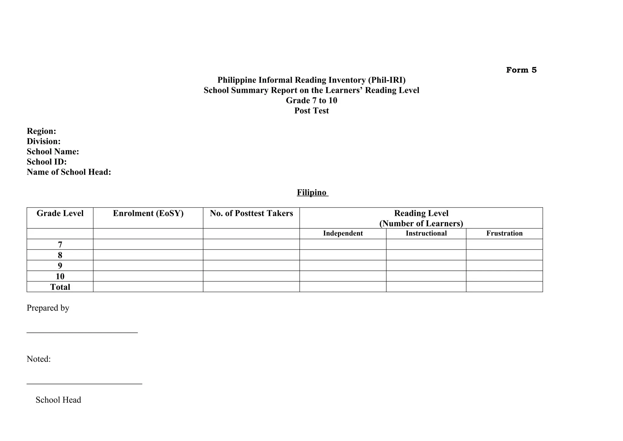 Encl. 2.1_Phil-IRI Form 5_Gr 7-10 (1).docx