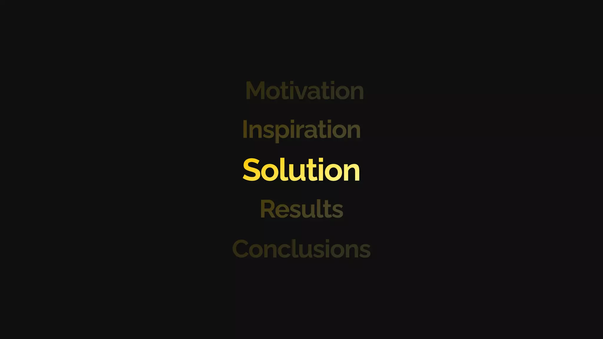 Solution
Inspiration
Results
Conclusions
Motivation
 