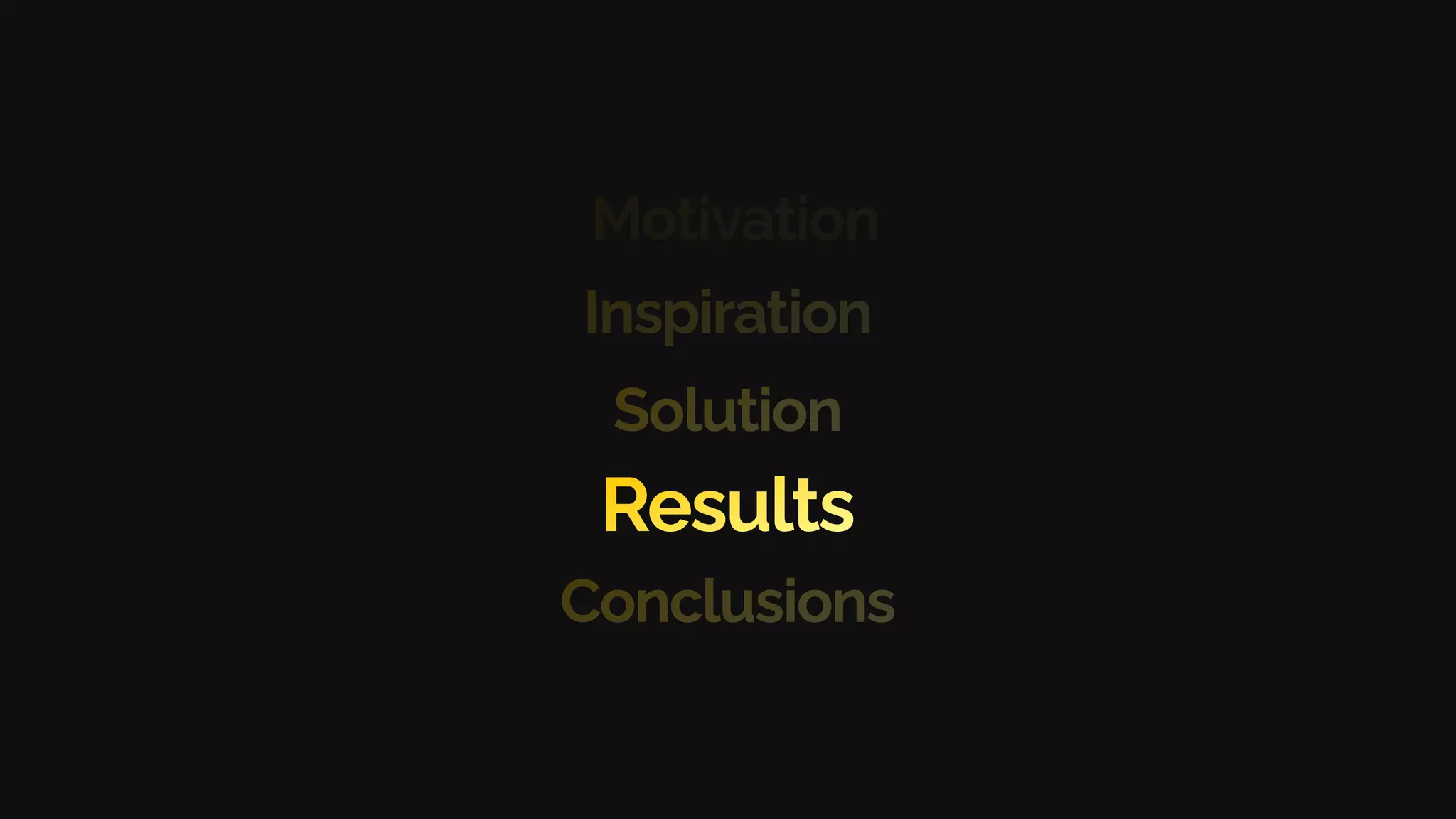 Solution
Inspiration
Results
Conclusions
Motivation
 