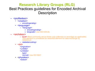 Encoded Archival Description (EAD) | PPT