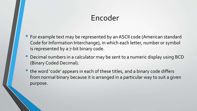 Encoder-and-decoder.pptx | Programming Languages | Computing