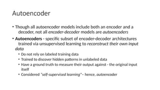 A Comprehensive Overview of Encoder and Decoder Architectures in Deep ...