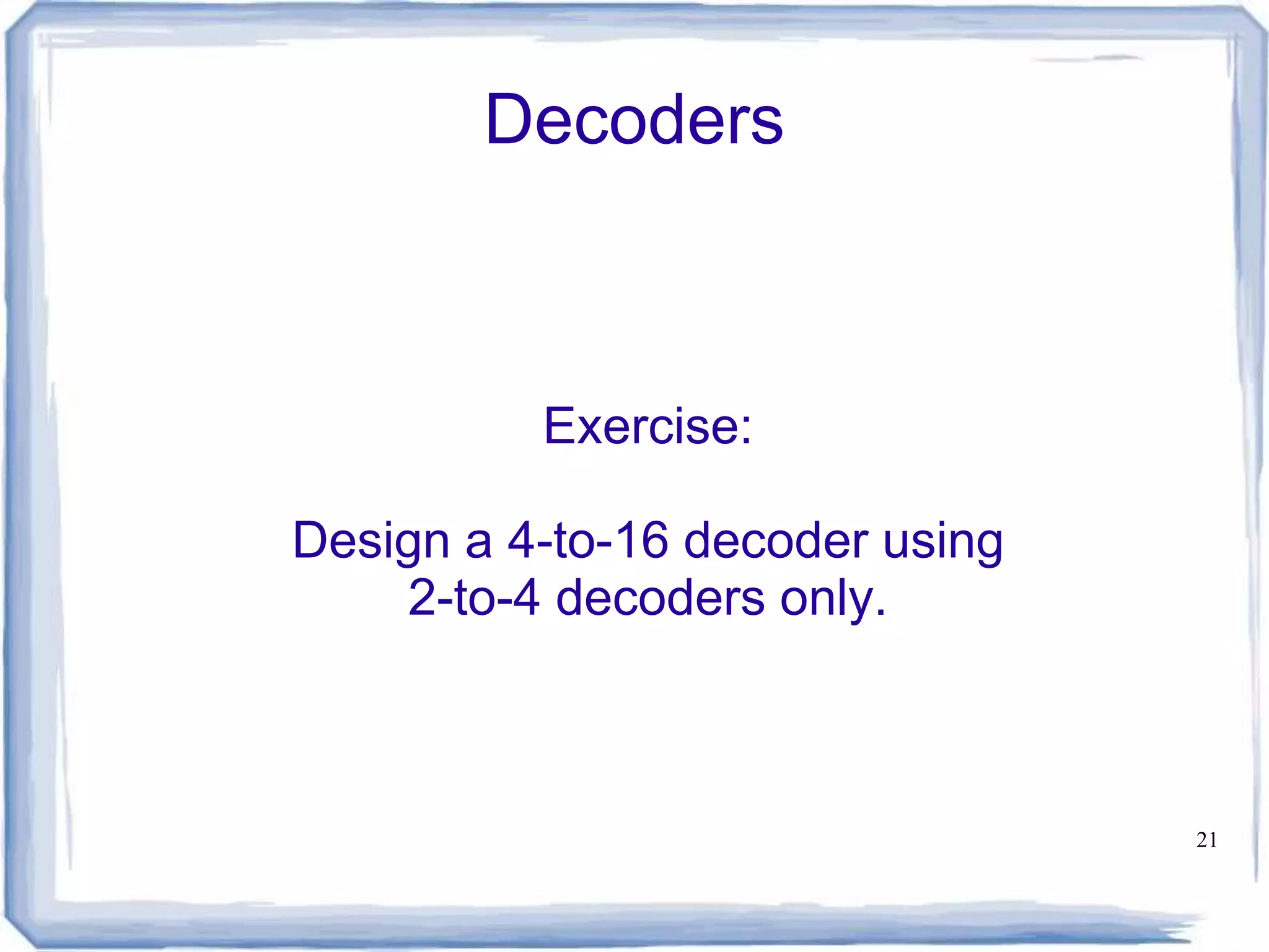 Encoder, decoder, multiplexers and demultiplexers | PPT | Operating ...