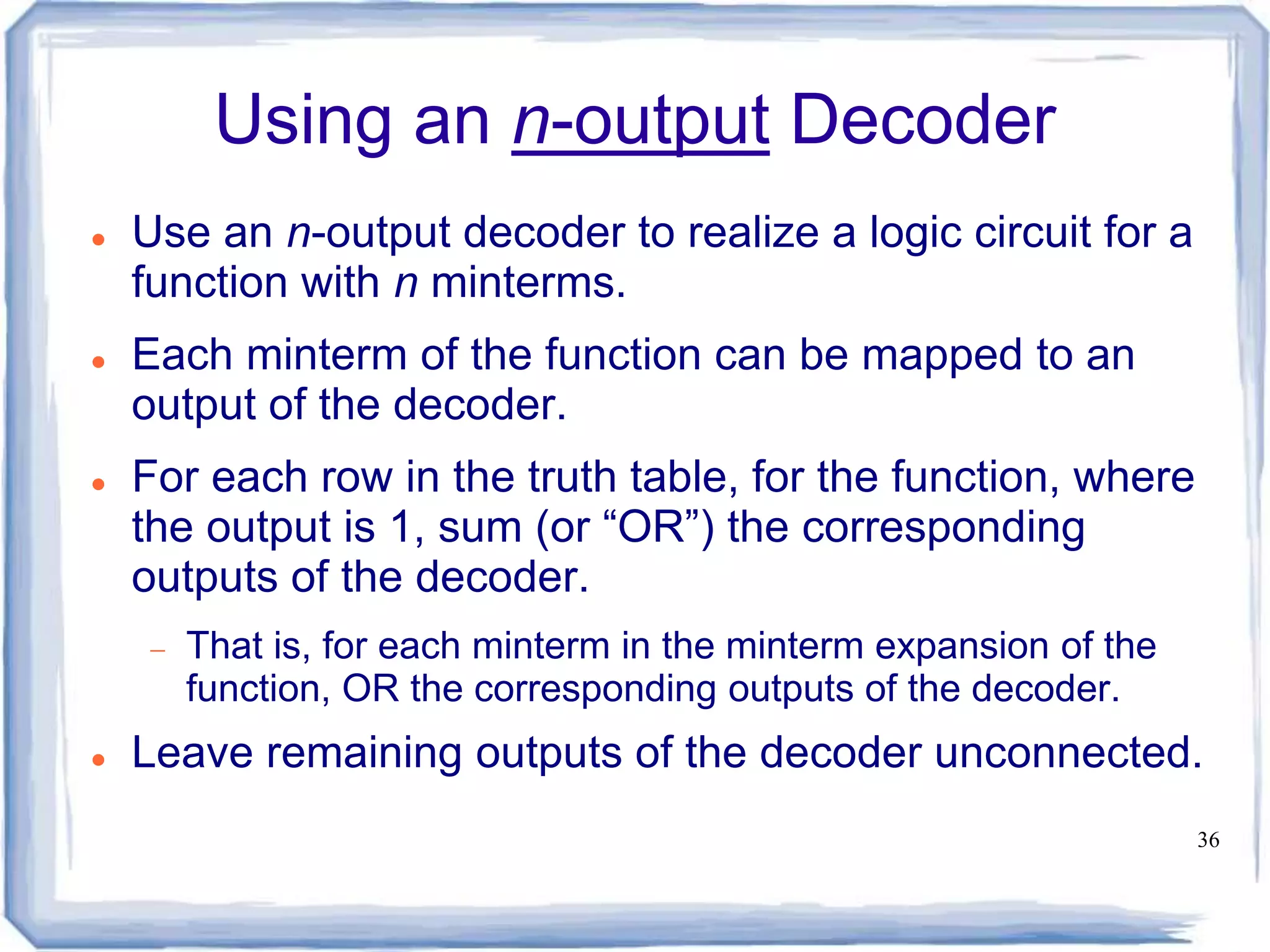 Encoder, decoder, multiplexers and demultiplexers | PPT | Operating ...