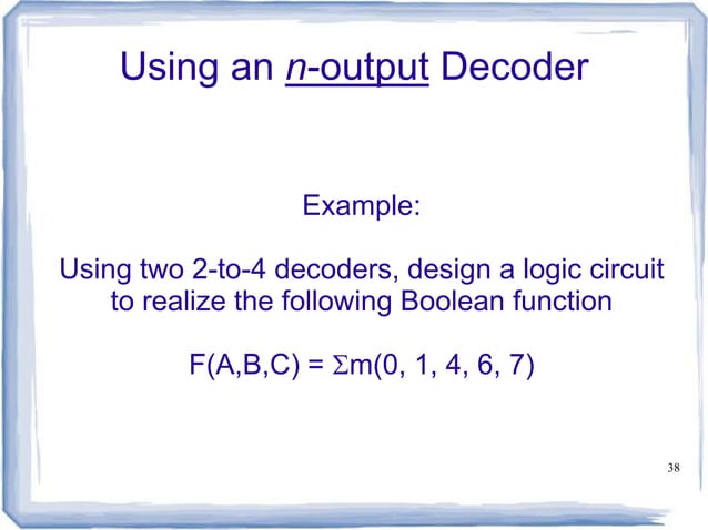 Encoder, decoder, multiplexers and demultiplexers | PPT | Operating ...