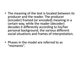 Encoding/Decoding Stuart Hall | PPTX | Web Design and HTML | Internet