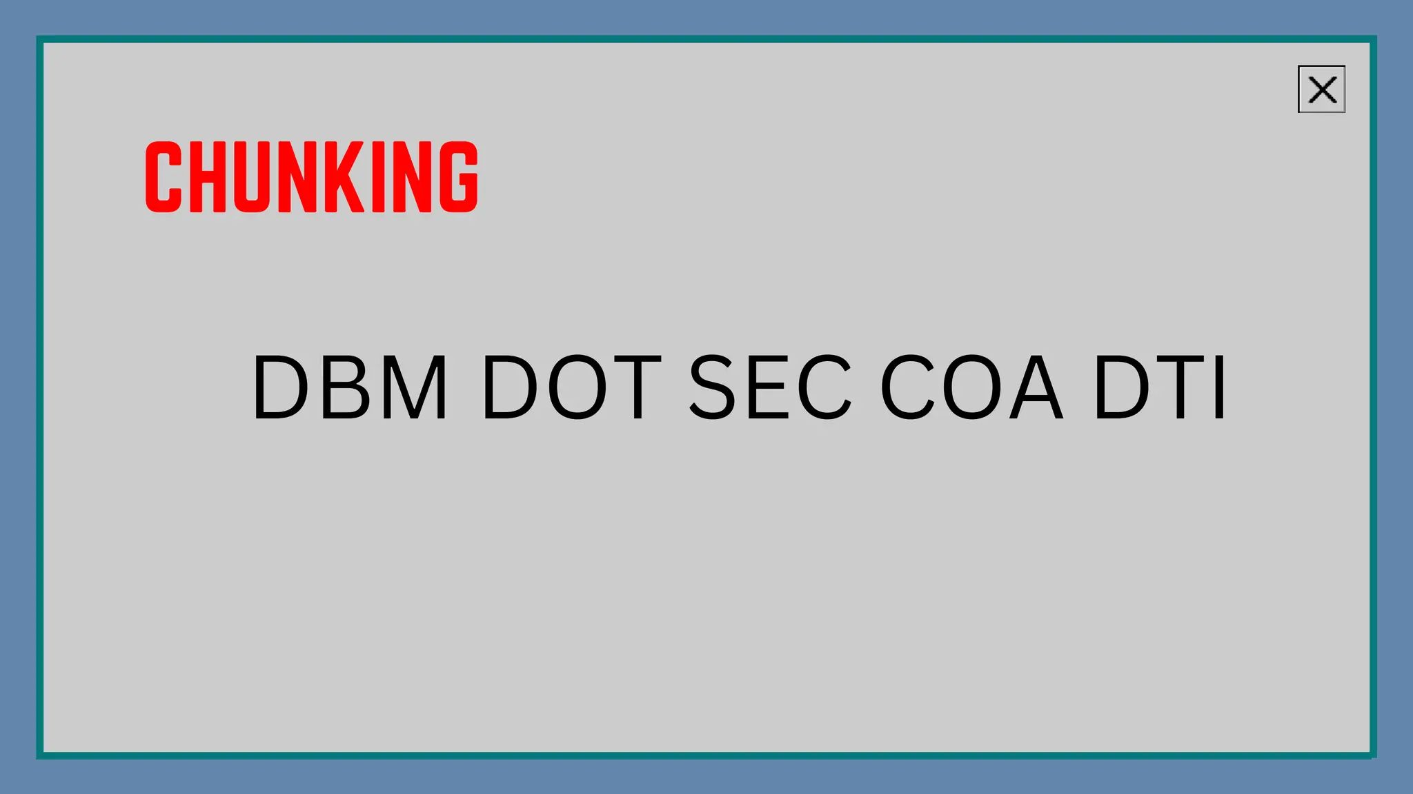 DBM DOT SEC COA DTI
 