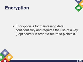 Encoding vs. encryption vs. hashing | PPTX
