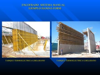ENCOFRADO  SISTEMA MANUAL   EJEMPLO HAND-E-FORM TABIQUE TERMOELECTRICA G.BELGRANO TABIQUE TERMOELECTRICA G.BELGRANO 